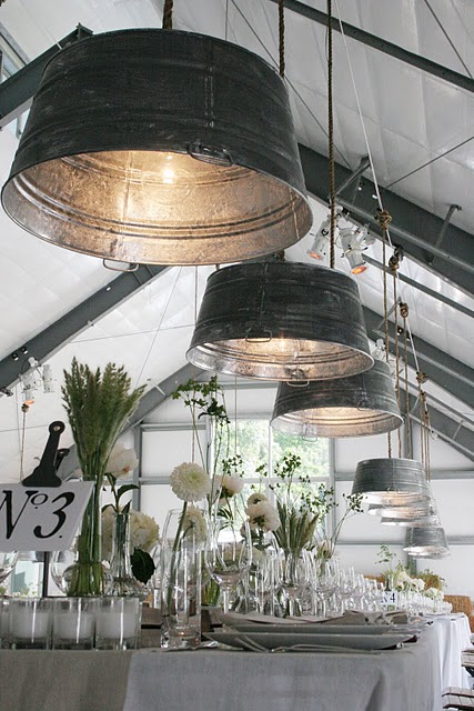 Galvanized Bucket Lights
