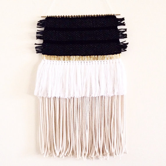 tapestry weaving wall hanging / black agate tapestry / hand woven wall hanging art tapestry / made to order