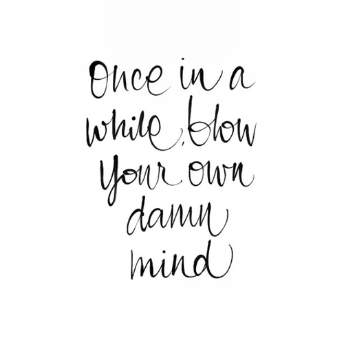 once in awhile |