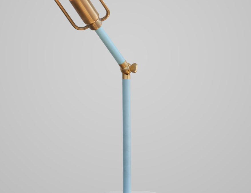 Brass Flexible Desk Lamp w/ Marble Base